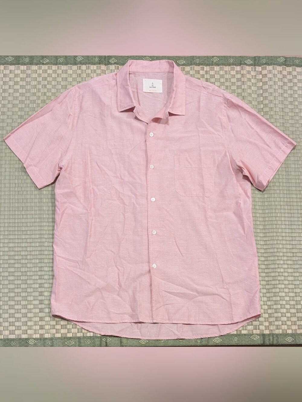 La Paz Silveria Shirt in Dusty Pink Men's Size Large Made in Portugal